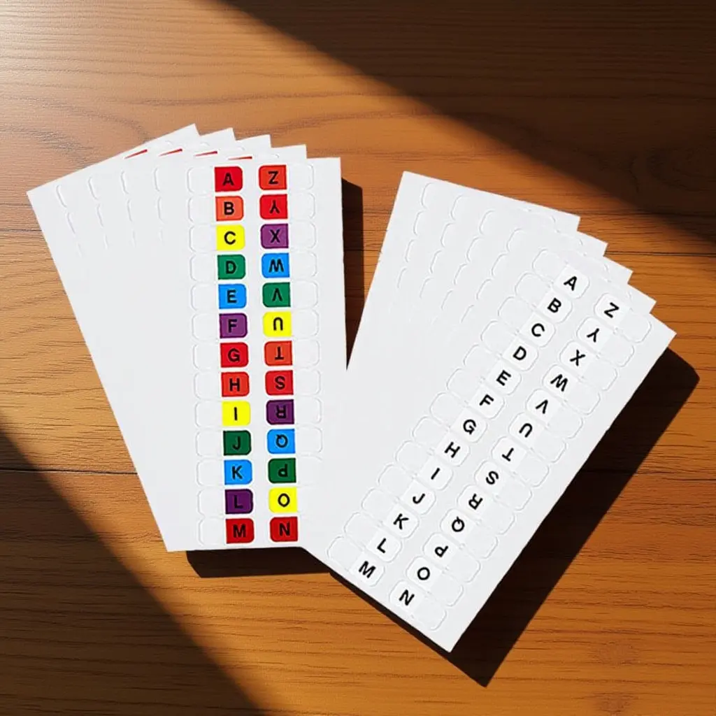 10Sheets Page Markers Tabs Color Sticky Flags Small Alphabet Bookmarks for Notebooks Reading Tabs Annotation Supplies