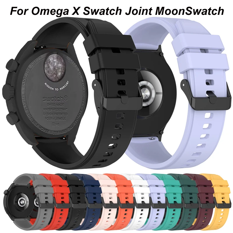 Silikonowy pasek 20/22mm do MoonSwatch i Huawei Watch GT