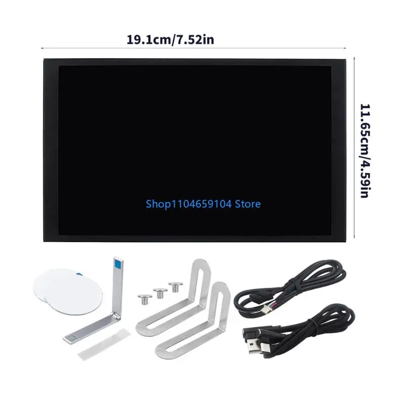 8inch IPSS Secondary Display Aluminium Case Case Type C Plugs Play Computer Monitor Support