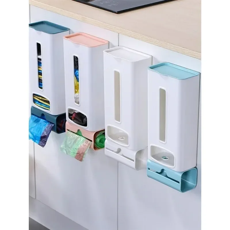 

Shopping Bag Rack Wall Mounted Organizer And Trash Bag Dispenser For Kitchen Storage