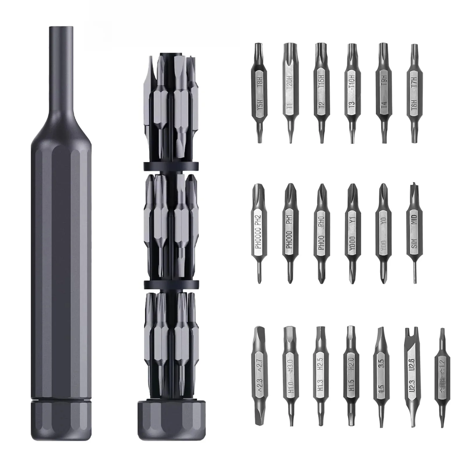 39 in 1Precision Screwdriver Set Pen Shape Manual Repair Tool with 38 Magnetic Tough S2 Alloy Steel Bits for iPhone PC Watch DIY