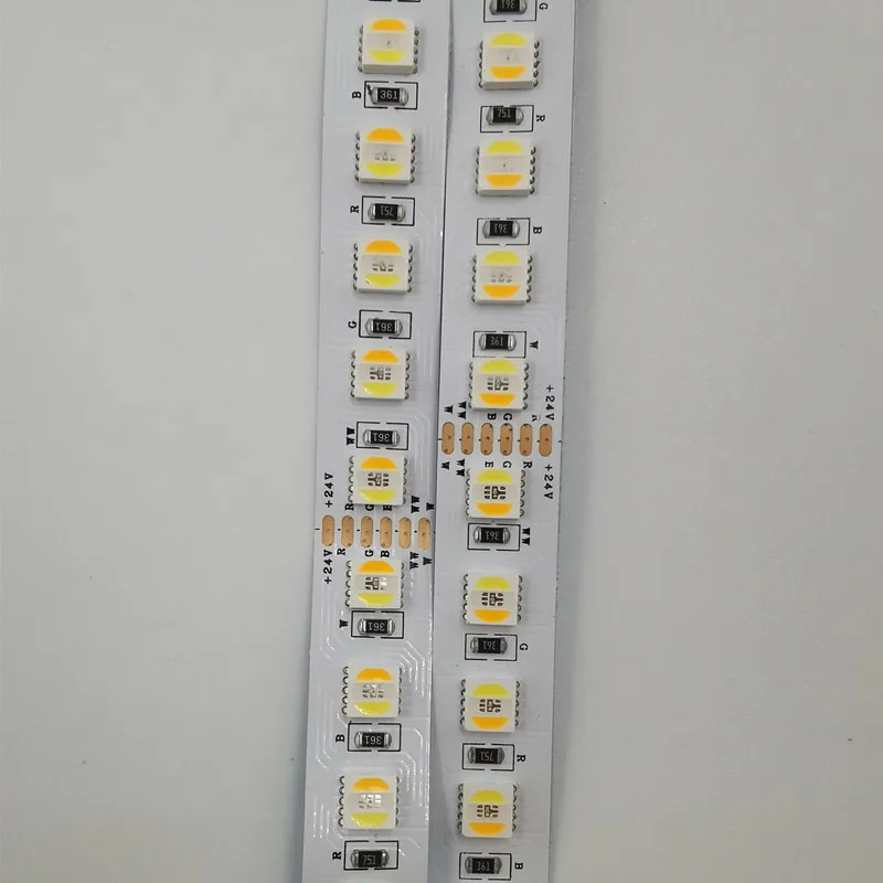 96Leds/M 5M DC24V LED Strip Light RGBCCT 5IN1 LED Tape RGBWW Temperature Adjustable 5050 SMD LED Stripe Bar Light 12MM PCB