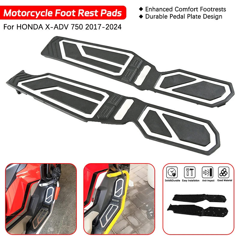 Motorcycle For HONDA X ADV 750 XADV 750 XADV750 2017-2024 FootBoard Motorcycle Footrest Foot Rest Pads Pedal Plate Board Pedals