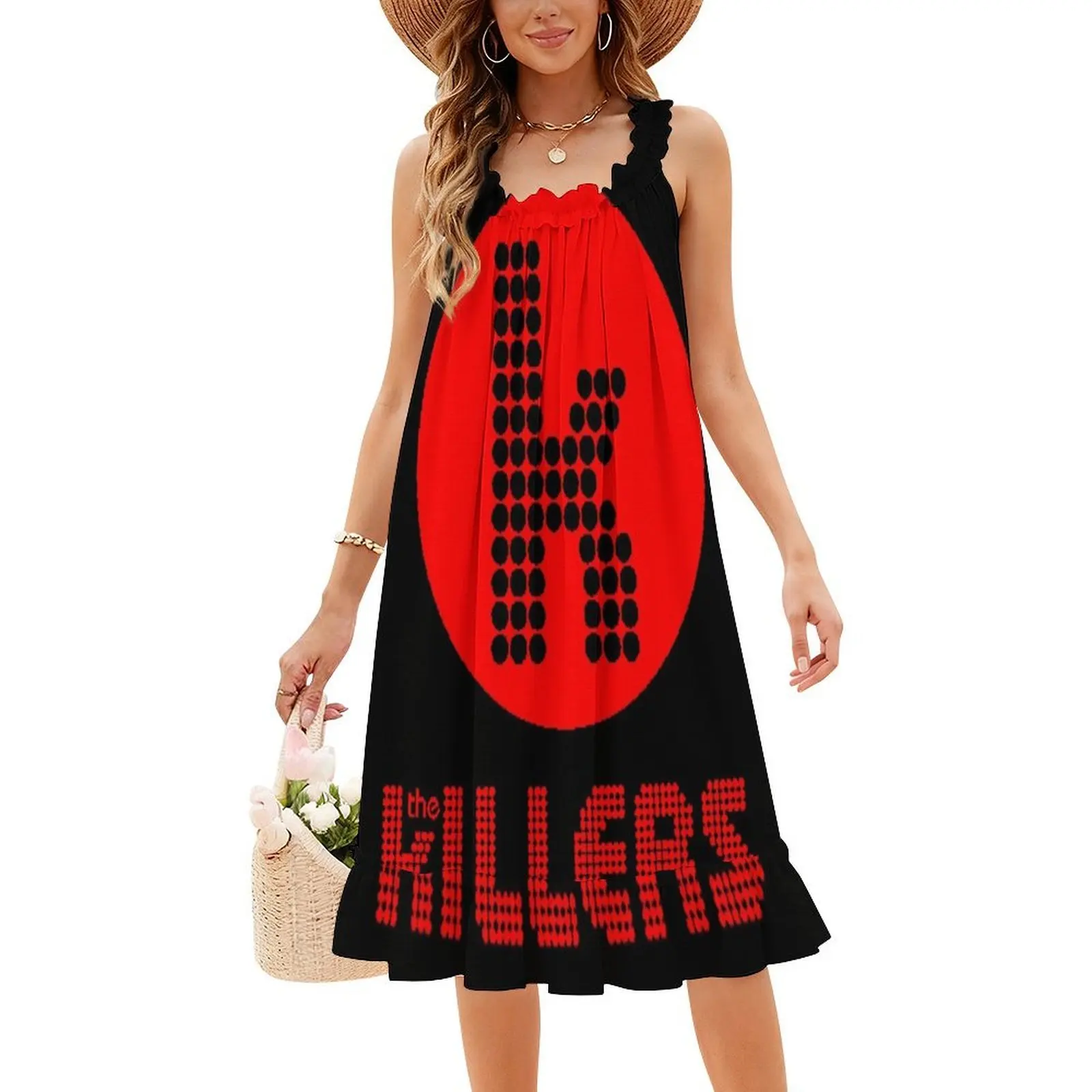 أفضل بائع The Killers Logo Exselna Essential Preppy Style فستان قصير للنساء على شكل حرف a فضفاض مناسب فستان يوم غير رسمي الأكثر مبيعًا #4