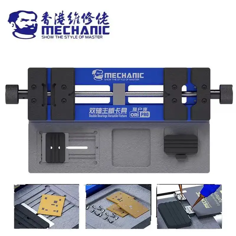 MECHANIC ORI Pro Dual Axis PCB Holder Fixture For iPhone Samsung Mobile Phone Motherboard, IC Chip Soldering Repair Tools