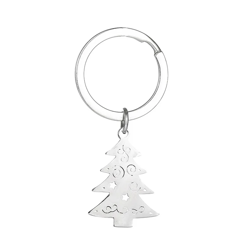 Cartoon Cute Christmas Keychain Hollowed Out Christmas Tree