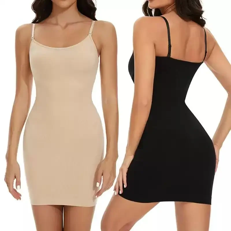 

Female Plus Size Yoga Dress Sleeveless Backless Yoga Skirt Sexy Tight Fitting Dresses Women Seamless Compression Shapewear Dress