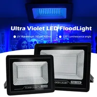 UV Flood Light Fluorescent Stage Lamp 220V 50W 100W Ultraviolet LED Black Light Waterproof Floodlight Party Halloween Decoration