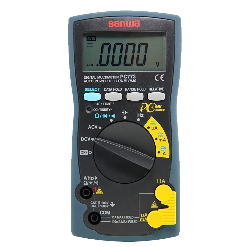 Japan sanwa PC773 Compact True RMS High Accuracy Digital Multimeter/11000 counts, Minimum resolusion 0.01mV,0.01Ω