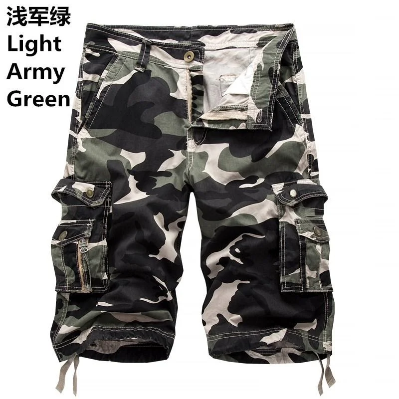 Summer men\'s camouflage Short Cargo Loose multipocket military trouser Fashion Work Short Pants Large Size