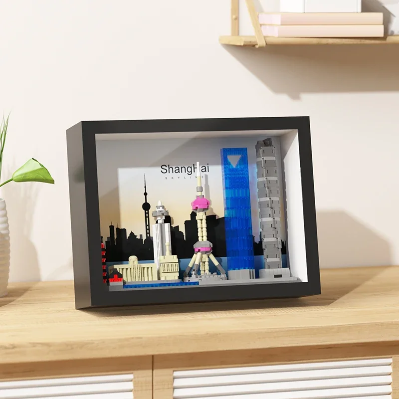 Creative City Architecture Building Blocks Model Micro Particle Skyline Streetscape MOC Kit Educational Toys Gift for Teens