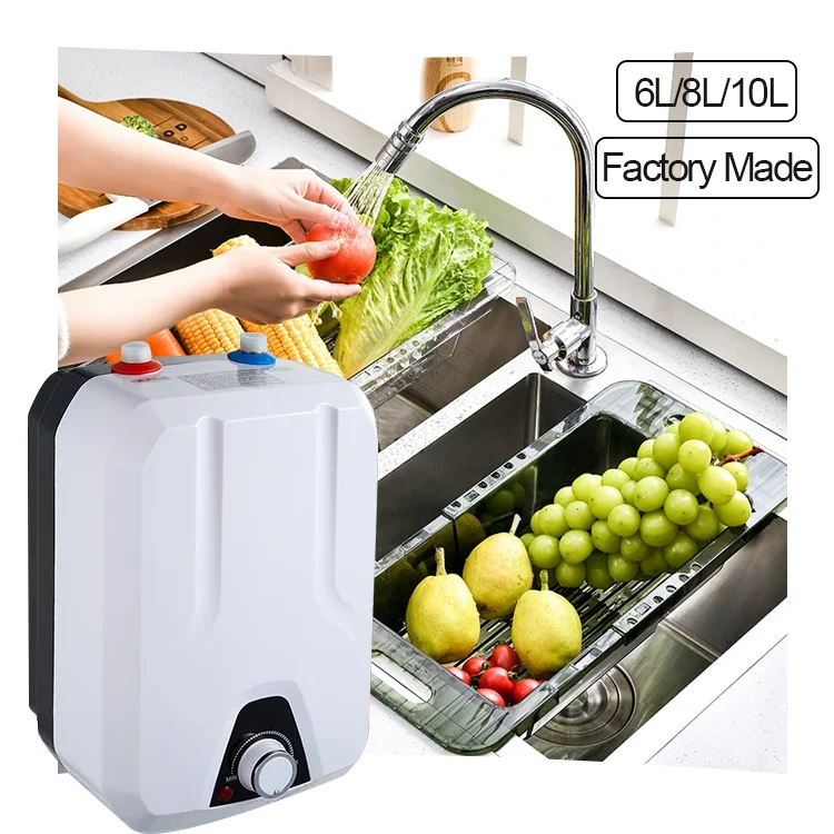 CE Stainless Steel Under Sink Counter with tank  Commercial  6 Liter  1.5kw  Undersink Water Heater