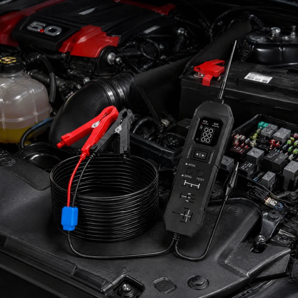 12V/24V Universal Multifunctional Car Circuit Tester Continuity Testing Test Lamp DC Car Power Tester Digital Display
