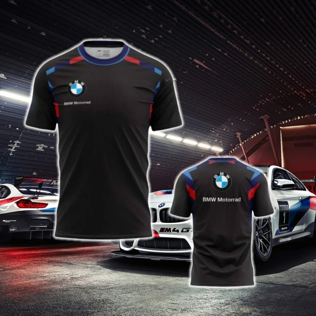 BMW جديد الرجال في الهواء الطلق التجفيف السريع تي شيرت الرياضة تنفس عالية الجودة قصيرة الأكمام Mpower شارع سباق الراقية تي شيرت