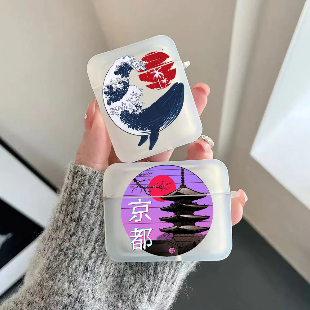 Japan The Great Wave Off Kanagawa Earphone Case for Airpods 4th 3rd Pro 3 2 Covers for Airpod 2 3 1 Protective Accessorie Shell