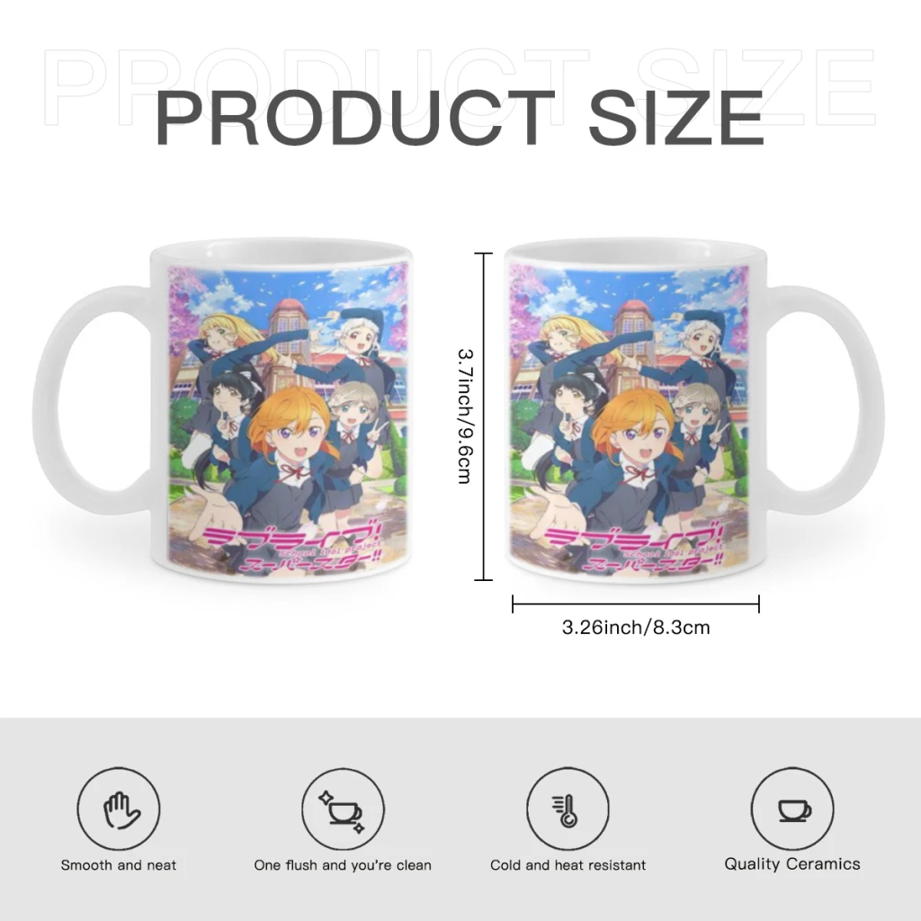 Kawaii Anime Love Live! Coffee Milk Cup Mocha  Mug Kawaii Cups Original Mugs 11oz