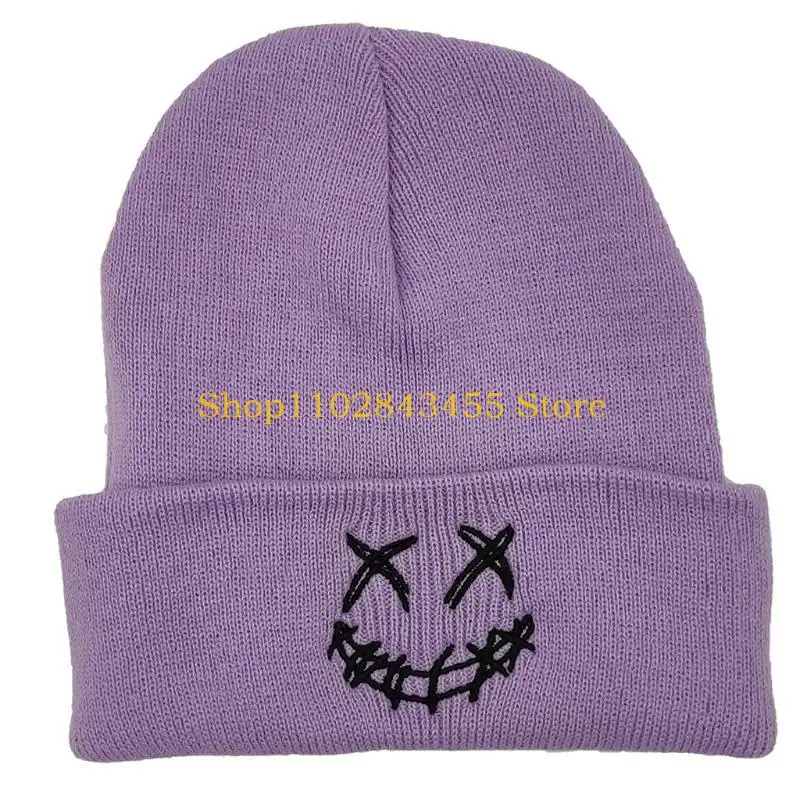 49MC Delicate Embroidered Knitted Hat for Toddler Autumn Winter Crochet Warm Cap Hats