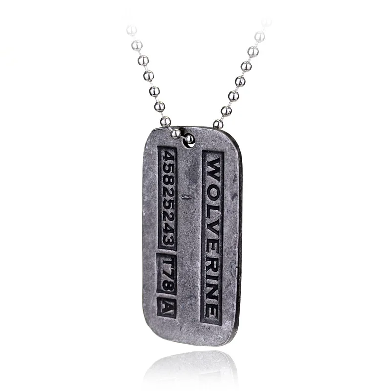 Collar de tarjeta militar de película, garras de lobo, Wolverine 45825243 T78 A, collares con colgante de etiqueta de perro, accesorios de Cosplay, regalo de Navidad