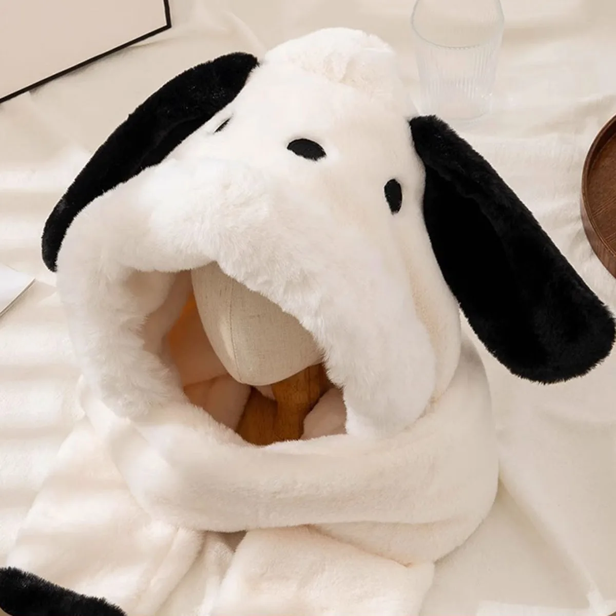 Sanrio Anime Plush Hat Scarf Gloves Pochacco Sanrio Winter Warm Cute Sweet Girl Warm Thicken Hat