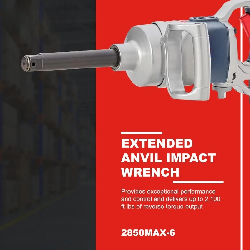 2850MAX-6 1-Inch 5,500 rpm Impact Wrench with 6-Inch Anvil Extension