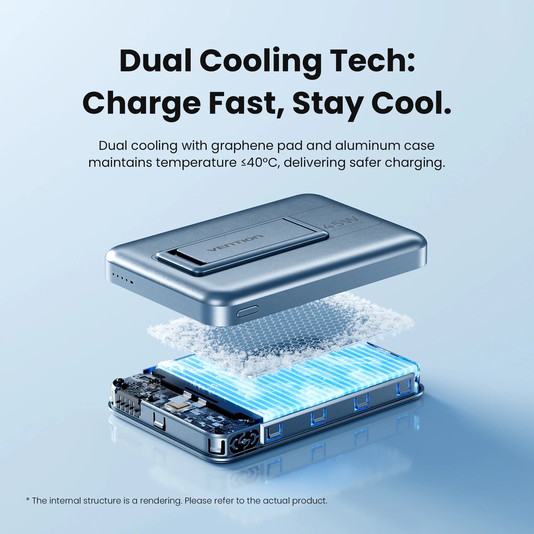 Vention Qi2.2 25W Power Bank 10000mAh 45W For Magnetic Wireless Portable Charger Battery for iPhone Samsung view 5