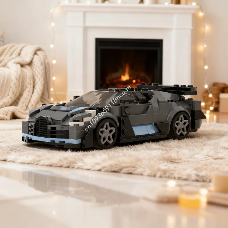 384ピース-moc-シティチャンピオンズ-ブガッティ-ディーヴォ-モデル-ビルディングブロック-建築玩具-diy-創造的なアイデア-クリスマスギフト-教育玩具
