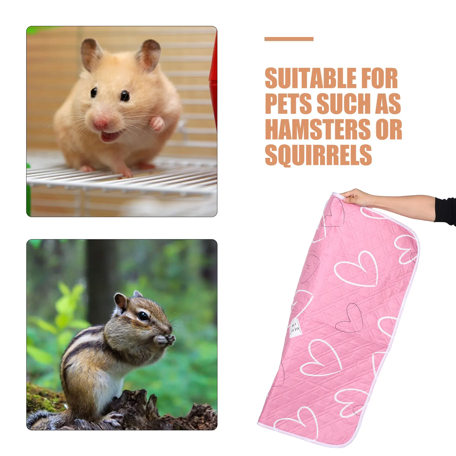 2 قطعة خنزير غينيا الفراش قفص بطانات مقاوم للماء قابلة لإعادة الاستخدام الحيوانات الأليفة تبول الوسادة غطاء حصيرة النوم ل الهامستر أرنب شينشيلا 35X28 بوصة