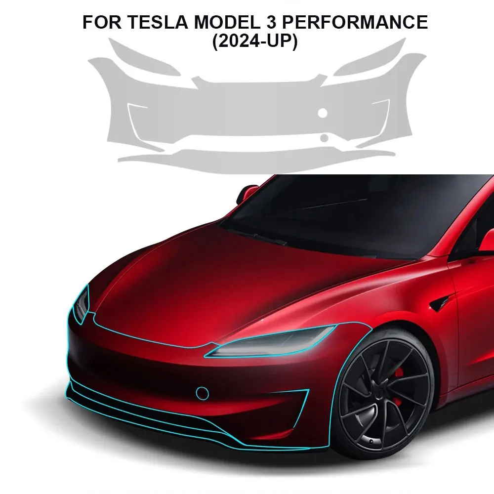 

Пленка для защиты кузова автомобиля из ТПУ 8,5 мил для Tesla Model 3 Highland Performance Version 2024-2025, антицарапийная защитная пленка (PPF), автомобильные аксессуары