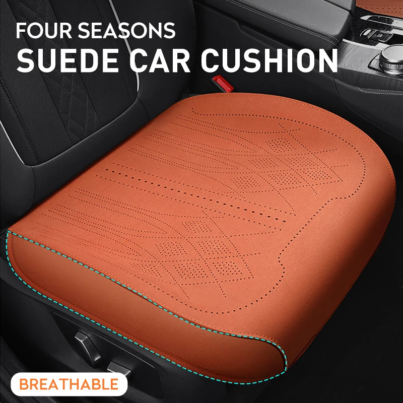 

1PCS Suede Car Seat Cover Breathable Bottom Seat Cushion Durable Front Wrapped Surround Car Seat Pad Universal Car Accessories