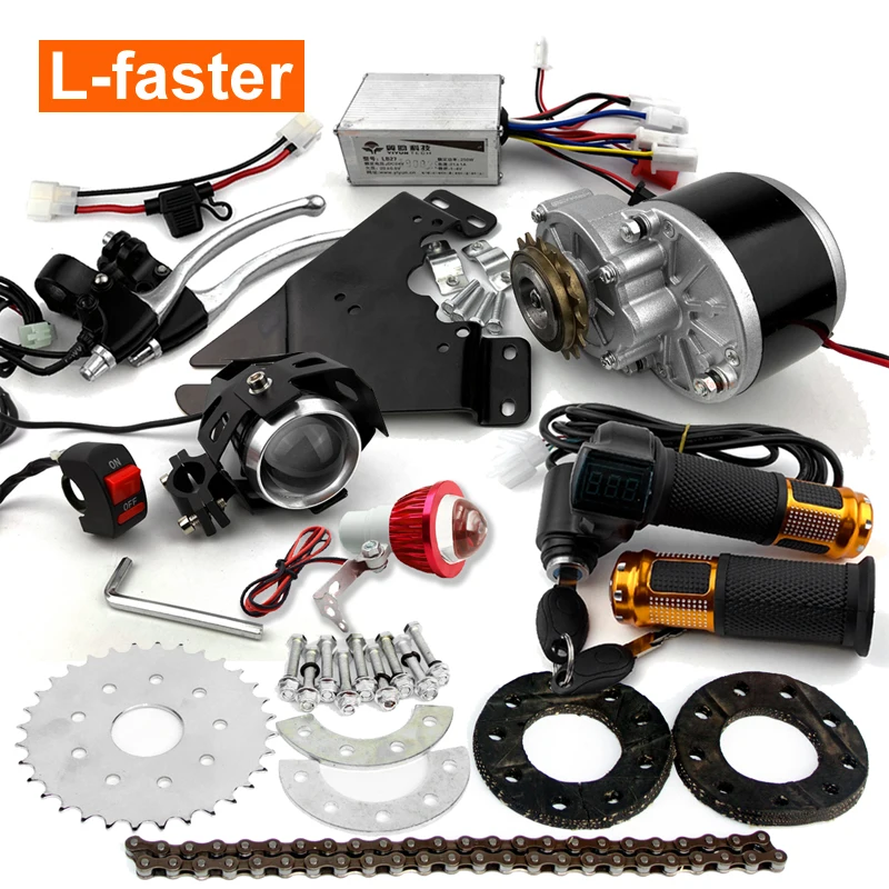 

DIY Road Commuter Bike 24V 36V 250W 24-27 inch Rear Wheel Brushed Motor Conversion Kit with Handle Throttle