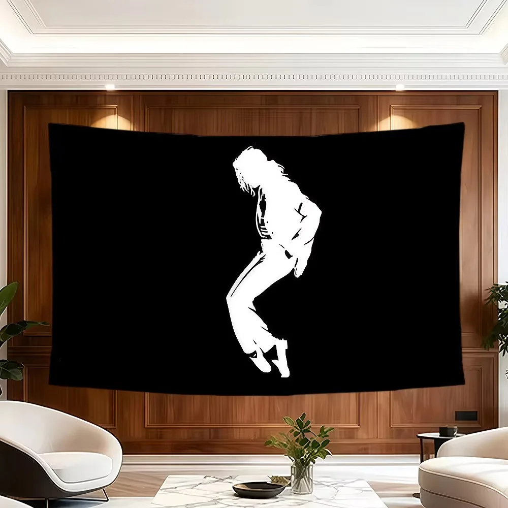M-Michael J-Jackson Retro Flag Tapestry Banner, Polyester Wall Hanging for Outdoor Camping Family Party Garden Wall Decor Gift