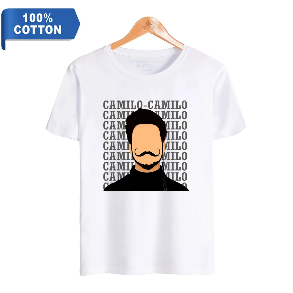 Camilo – t-shirt à col rond 100% coton pour homme et femme, Streetwear de bonne qualité, style Pop Singer, Harajuku