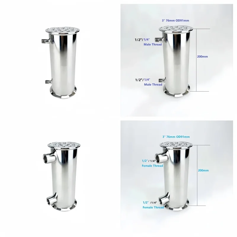 

Тройной зажимной конденсатор с фланцем 3 дюйма (внешний диаметр 91 мм), с резьбой 1/4 или 1/2 дюйма (наружная/внутренняя), на 15 трубок, длина 200 мм, устройство для охлаждения при дистилляции