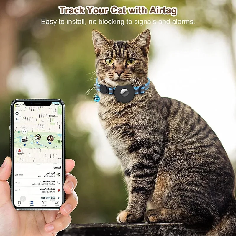 

Airtag Pet and Positioning Collar Kitten Collar Dog Collar Cat Animal Location Tracking and Searching for Reflective Collar