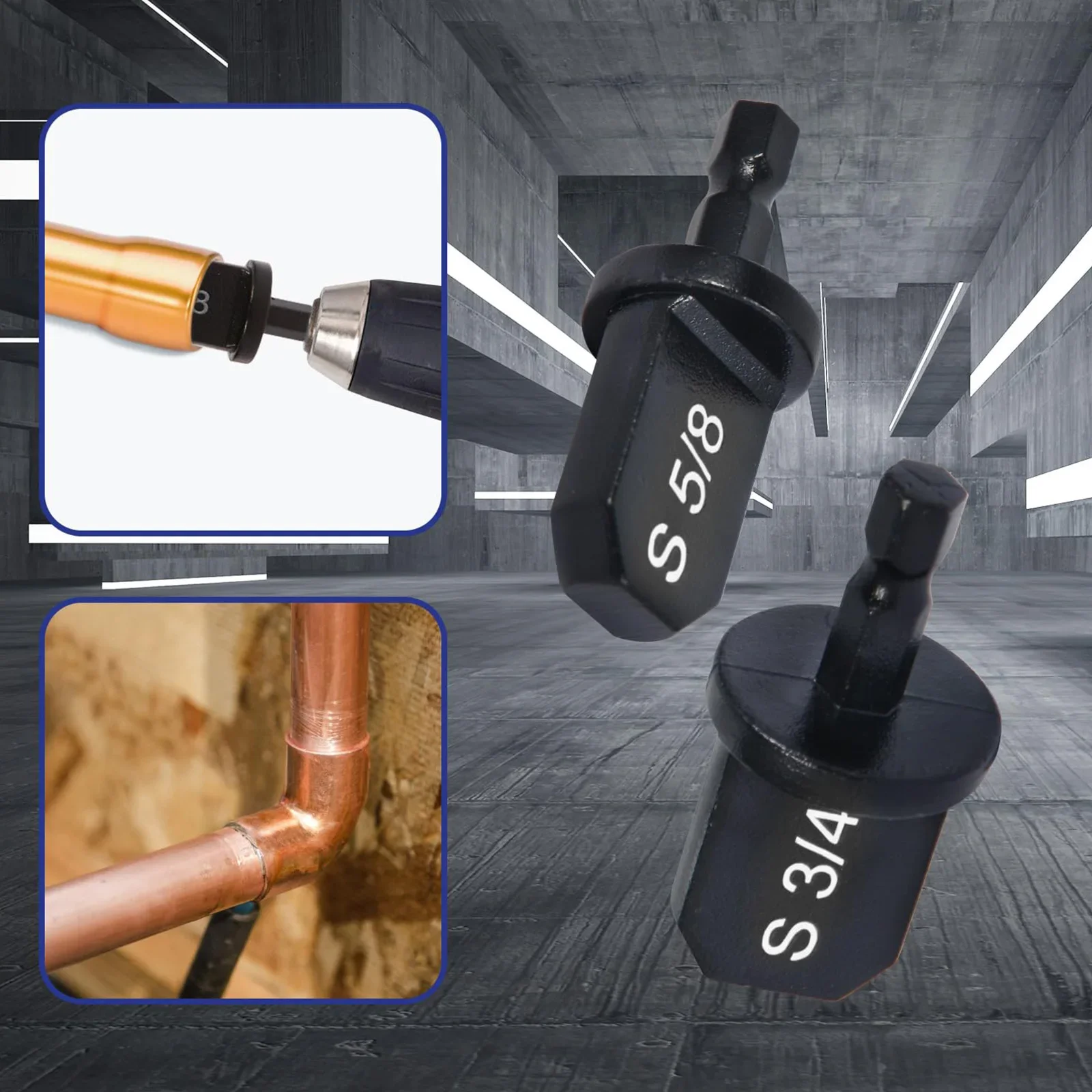 6Pcs HVAC Repair Kit, Air Conditioner Tube Expander Swaging Tool, Manual Pipe Swage Tool  for Soft Copper Tubing 1/4'' to 7/8''