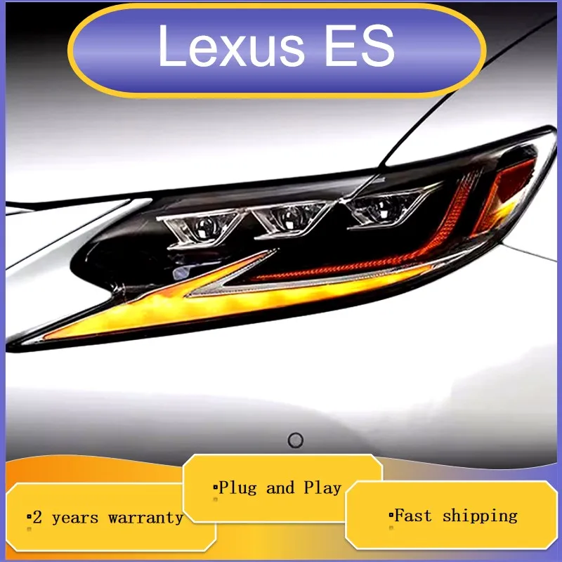 Car Accessories for Lexus ES250 Headlight 2013-2017 ES300 Head Light ES ES200 ES350 DRL Turn Signal Low High Beam Projector Lens