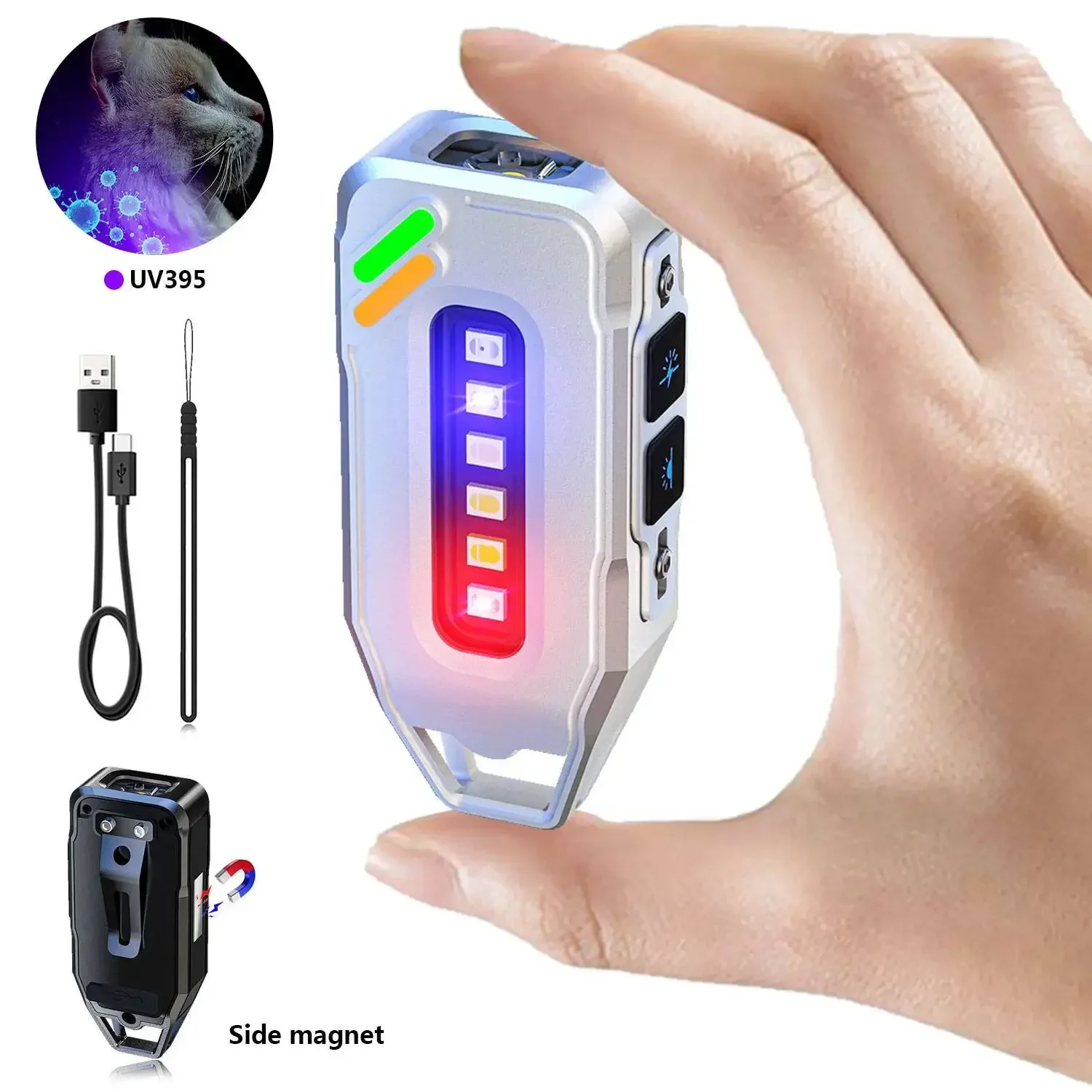 

Портативный YSD03 брелок-фонарик EDC фонарик перезаряжаемый супер яркий 600LM брелок-светильник мини-магнитный рабочий свет