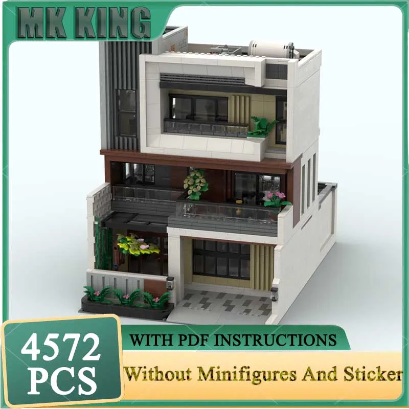 

Street View Moc Building Bricks Modern House Concept Model Technology Blocks Gifts Christmas Toy DIY Assembly Construstion Set