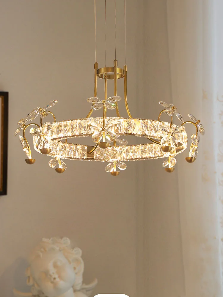 Light Luxury Butterfly Crystal Chandelier Modern Minimalist Villa Model House Living Room Bedroom Dining Room Whole House