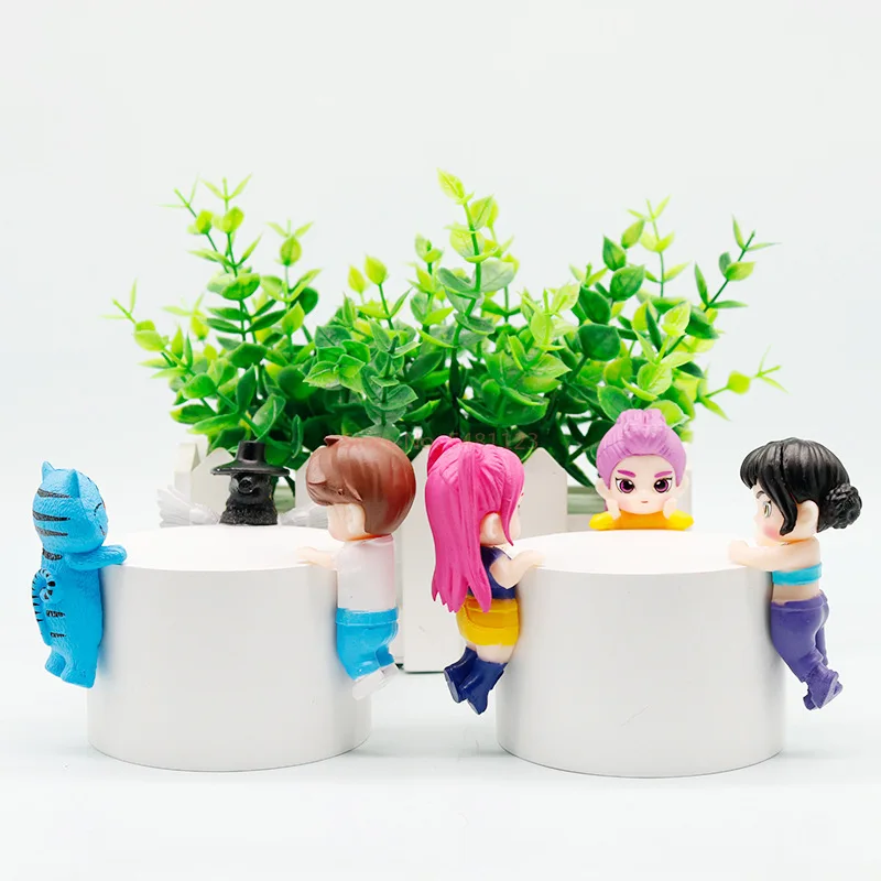 K-pop caçadores de demônios na moda caixa cega brinquedo anime kpop menina grupo rumi zoey mira jinu mini figuras boneca decoração de mesa presente