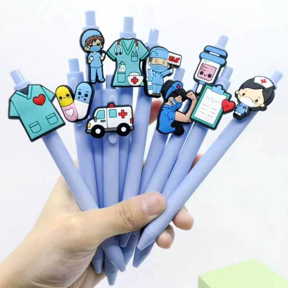 1/10PCS DIY Cartoon Suit Patch Pen Solid Color Random Model Gender-neutral Pen Ballpoint Pen Gift