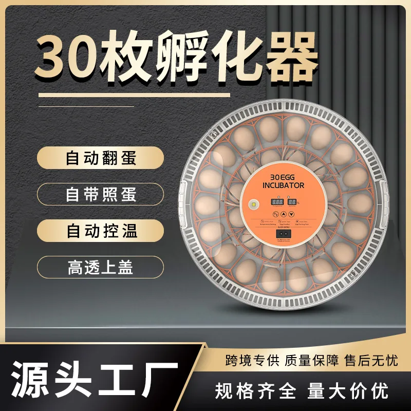 

Интеллектуальный новый инкубатор для яиц на 30 мест с автоматическим переворотом, мини-инкубатор для домашнего использования