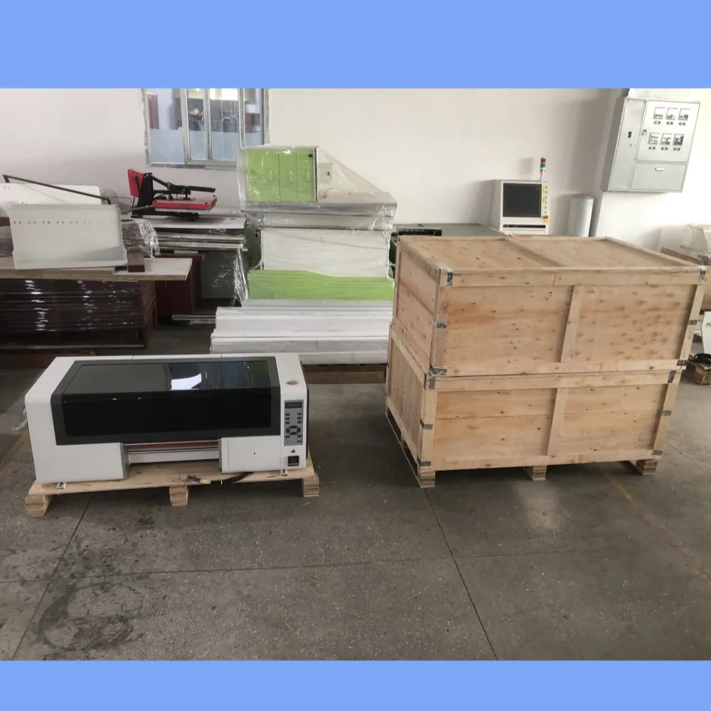 2 In 1 A3 Uv Dtf Printer Dual Xp600 Printkop Met Laminator Glijwerk Uv Dtf Sticker Printer Zelfklevende Sticker Drukmachine