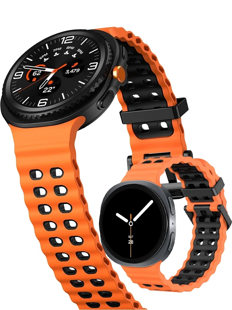Ocena Band For Samsung Galaxy Watch 8/Ultra 47mm 46mm 44mm 40mm Sport belt wrist Bracelet correa Galaxy Watch 8 classic Straps