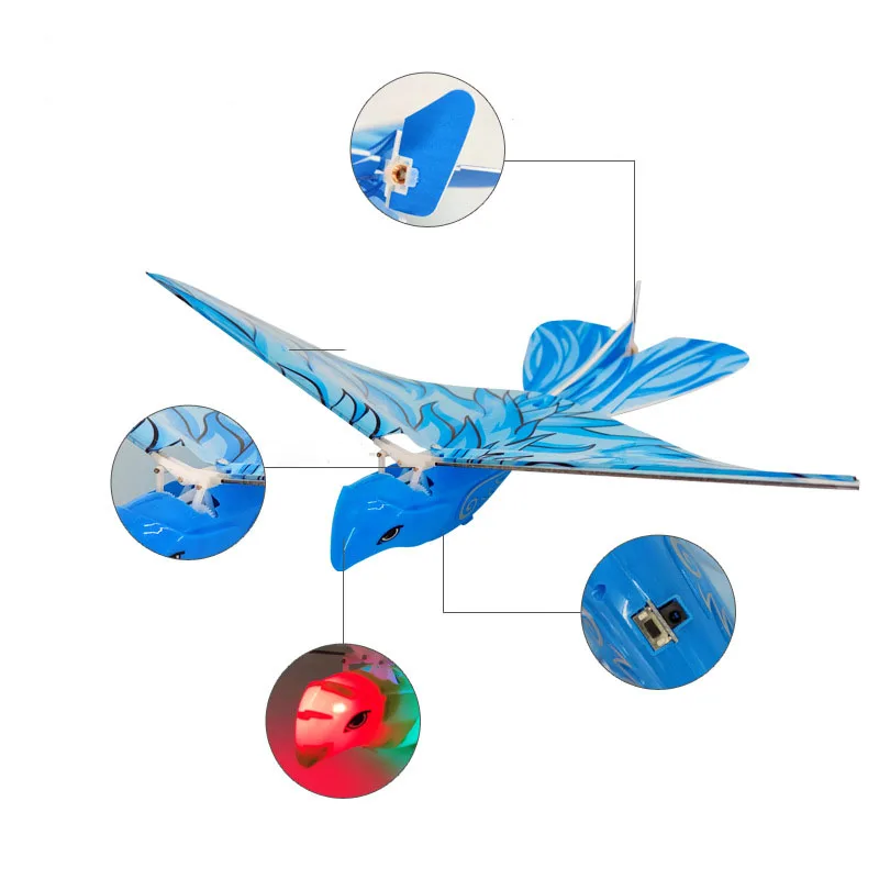 Outdoor afstandsbediening elektrische vliegende vogel vliegende ruimte vogel speelgoed nieuwe simulatie klapperende vogel opladen kindervakantie speelgoed