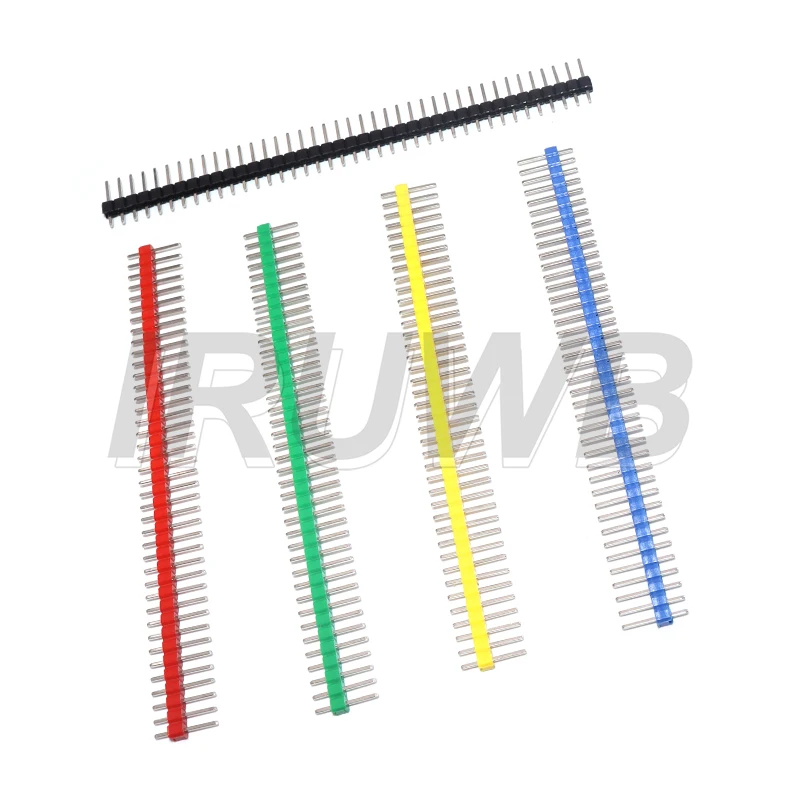 30PCS 2.54mm Single Row Male Header Connector Kit PCB Pin Strip 40 Pin Breakable Pin Header For Arduino