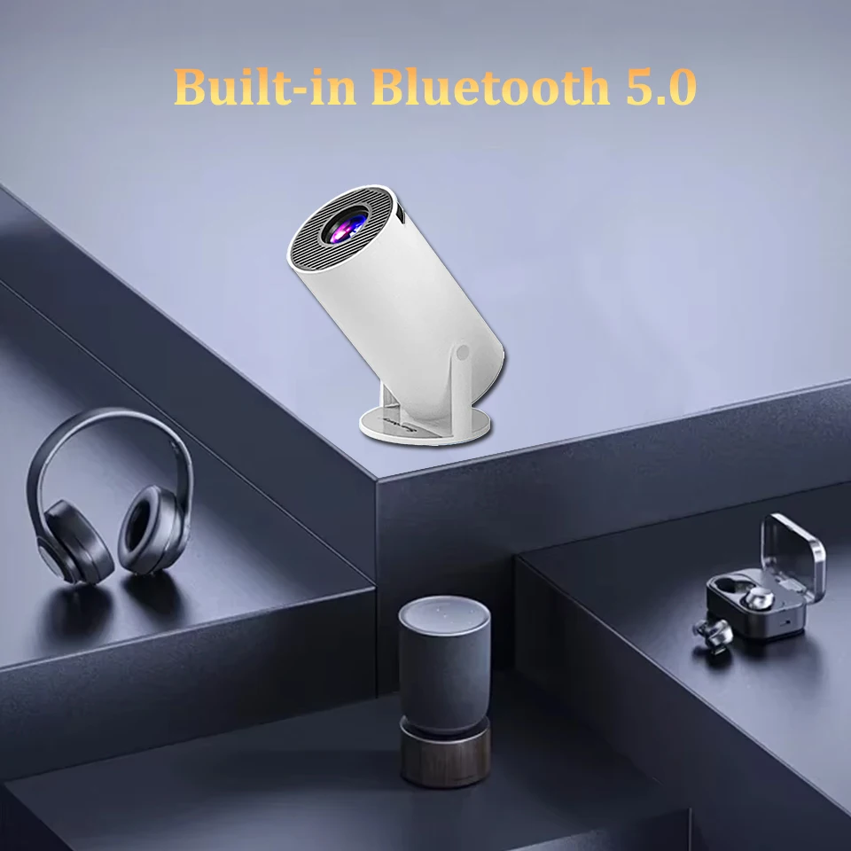 HT88 KaiAqua 4K Android 11 Mini Projector All Winner H713 Wifi6 BT5.0 260ANSI Cinema Home Auto Keystone 1080P Decoding Projector