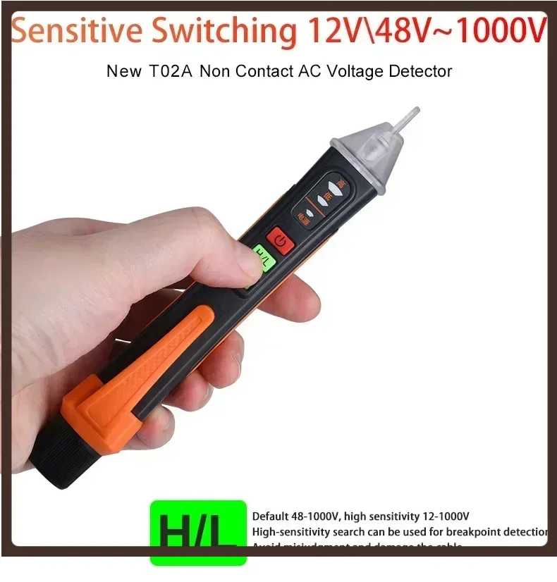 

Non-Contact Voltage Detector Electrical Pen AC Voltage Tester Smart Breakpoint Finder 12-1000V