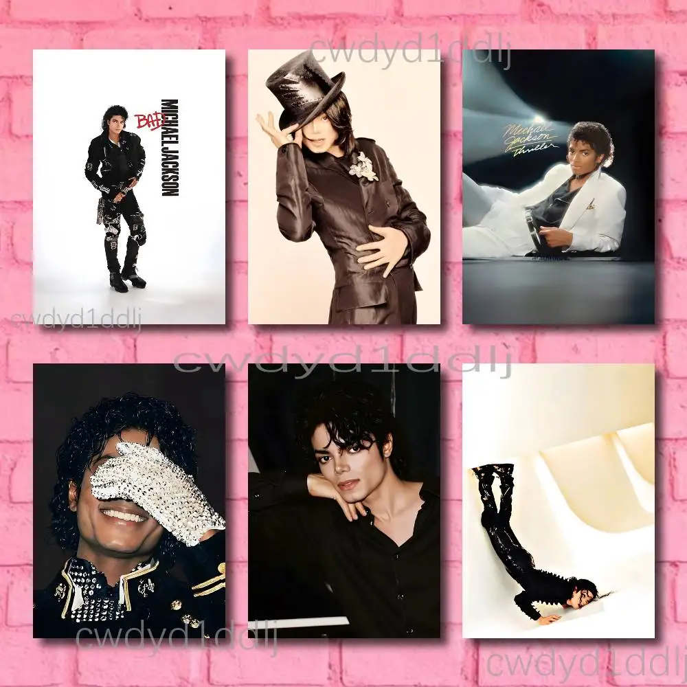 M-Michael Jackson Bad Off the Wall Style Frameless Canvas Art Print Poster HD Peripheral Wall Decor for Bedroom Living Room Fans