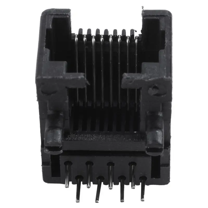 A36T-60Pcs RJ45 8P8C Computer Internet Network PCB Jack Socket Black